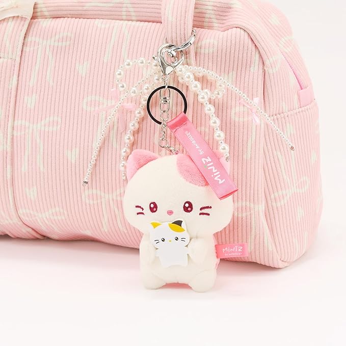 Anirollz Miniz Plush Charm Cute Stuffed Animal Keychain Kawaii Mini Bag Accessory Collectible Pocket Toy for Kids & Adults