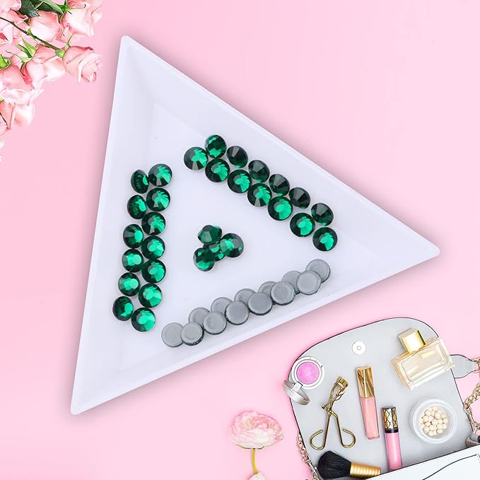 Jollin Hot Fix Crystal Flatback Rhinestones Glass Diamantes Gems 2.8mm(10ss 2880pcs, Dark Green)