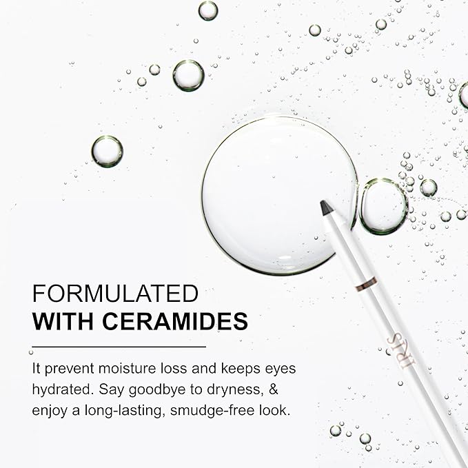 IRIS Waterproof Kajal & Kohl Pencil | Ultra Black, 24-Hour Matte Finish | Smudge-Proof, Vegan, Cruelty-Free | Ceramide-Infused to Lock in Moisture | 1.2 mL