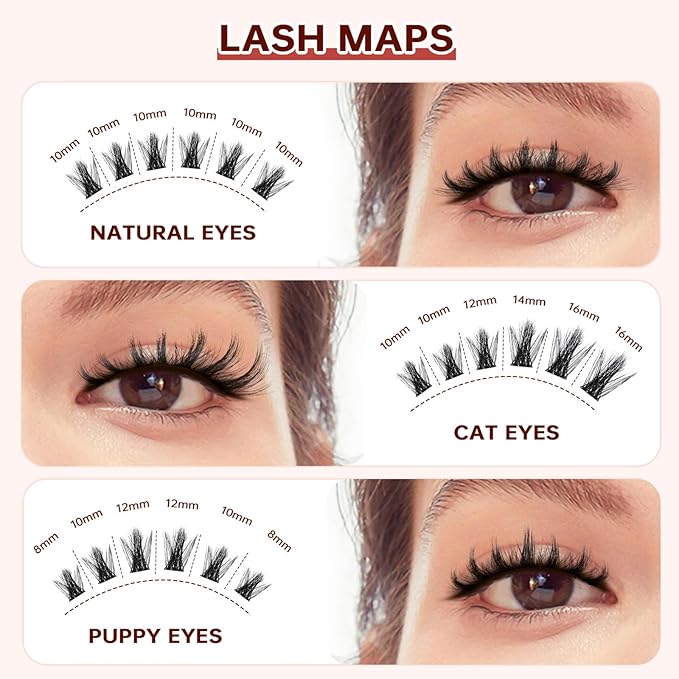 JOLIETIFY Lash Extension Kit, Manga Style, Faux Mink DIY Cluster Lashes 8-16mm, Waterproof Bond & Seal, Reusable Individual Lashes, Eyelash Tweezers, Lash Remover, Easy to Apply for Beginners