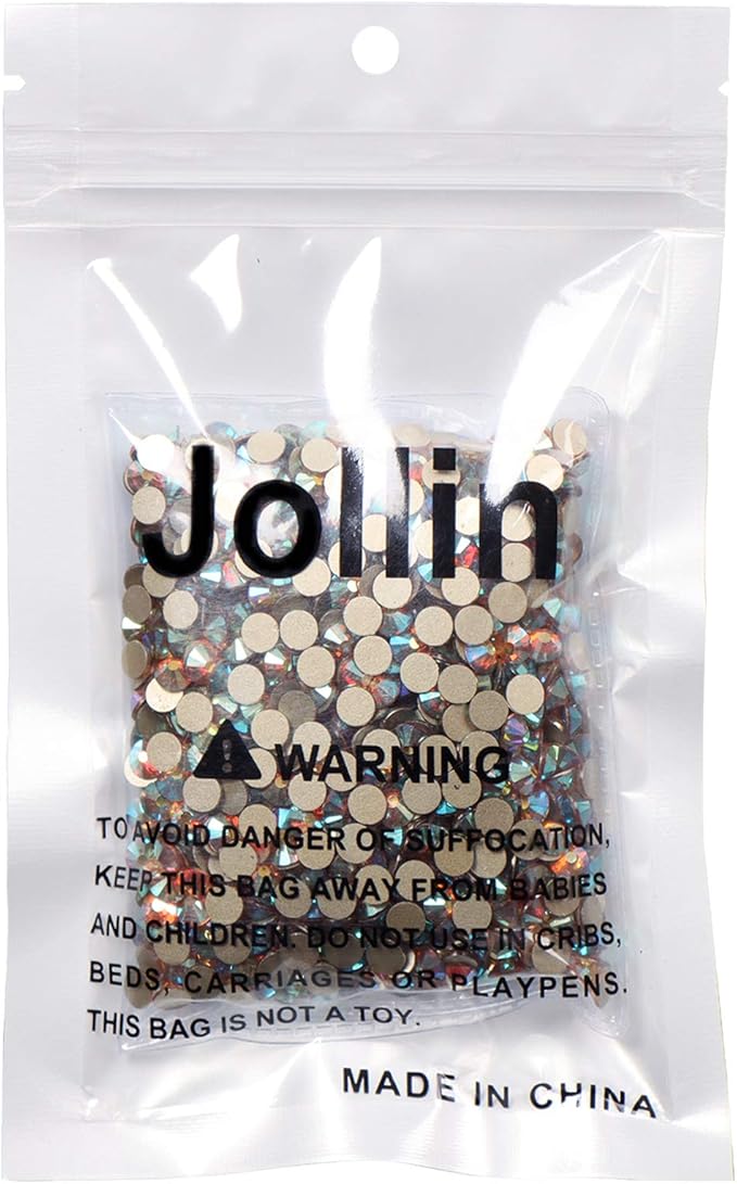 1440pcs Flatback Rhinestones Glue Fix Crystal Glass Diamantes Gems for Crafting Nail Art Crafts Decorations Clothes Shoes 4.8 mm (ss20, DawnLight)