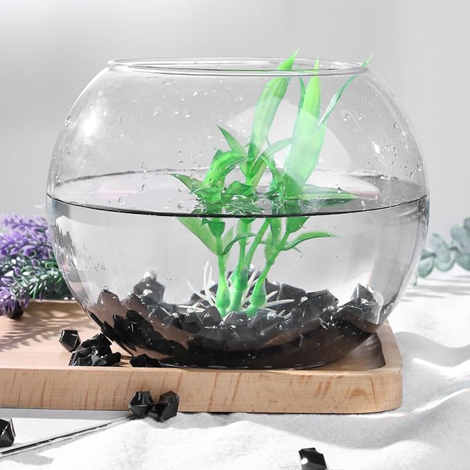 DomeStar 550PCS Black Vase Fillers, Acrylic Fake Crushed Ice Rocks Gems Crystals Plastic Diamonds for Vase Fillers Centerpiece Aquarium Tank Table Scatter Photography Props DIY Display Decoration