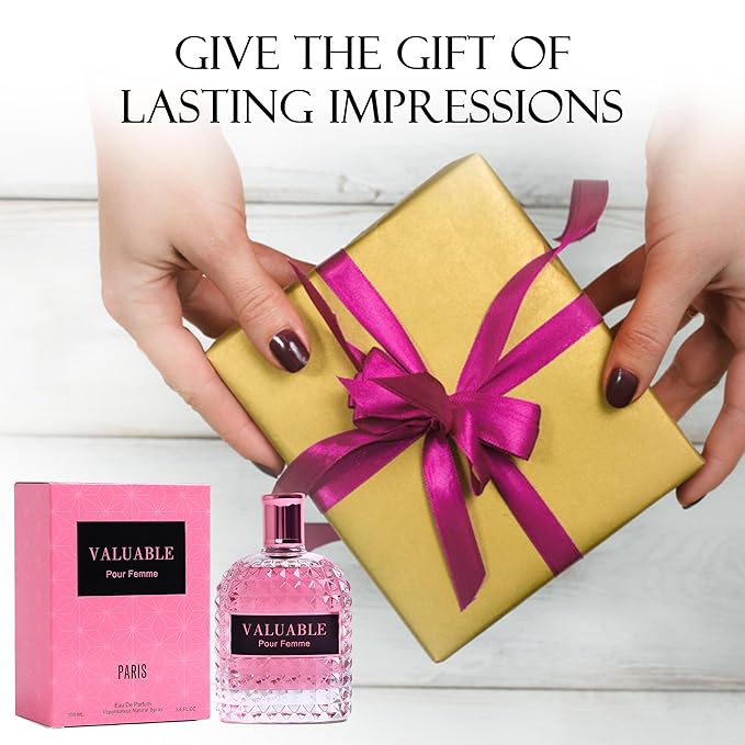 A CENTER Perfume Set for Women - 3PCS Floral Long Lating Fragrance with Jasmine, Rose & Lily of the Valley | 3.4 Fl Oz Each Women Cologne Gift Set (Milano/Valuable/ValenPink)