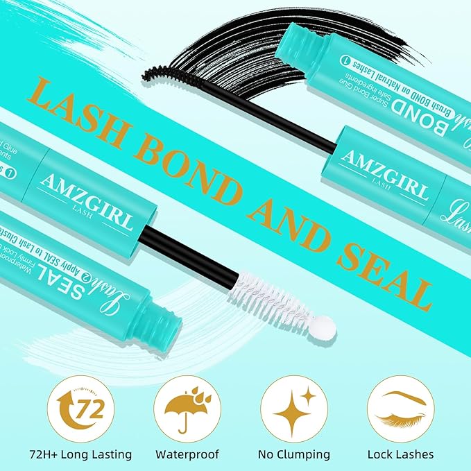 Lash Extension Kit 240Pcs 50D Individual Lashes Clusters Kit,Lash Bond And Seal for Eyelashes Extensions,Lash Applicator Tool For False Eyelash Cluster Kit(50D,D-Mix9-16mm)