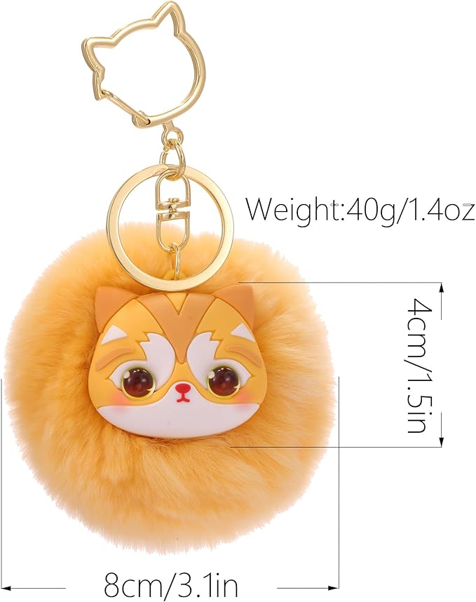 Cat Keychain bag charms for handbags Cute Keychains for Women Kawaii Cat Backpacks Accessories cat plush keychain
