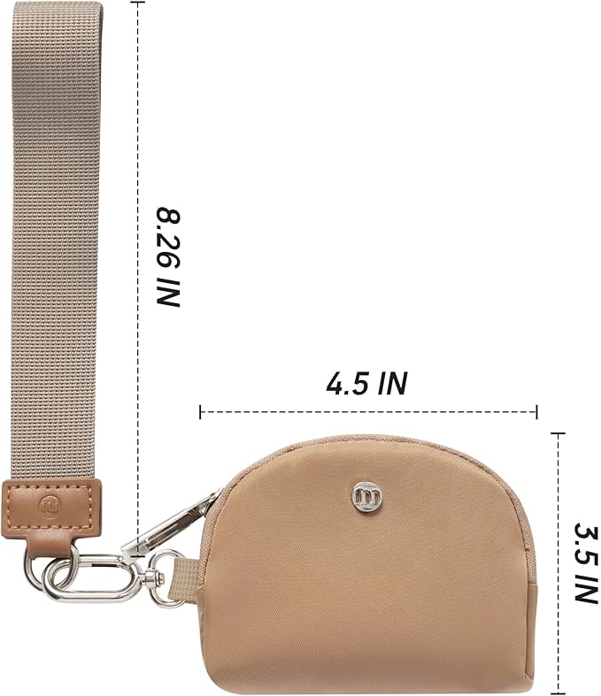 Mum's Memory Mini Zip Around Wristlet Wallet for Women Dual Pouch Wristlet Portable Wallet Coin Purse Mini Women Coin Pocket