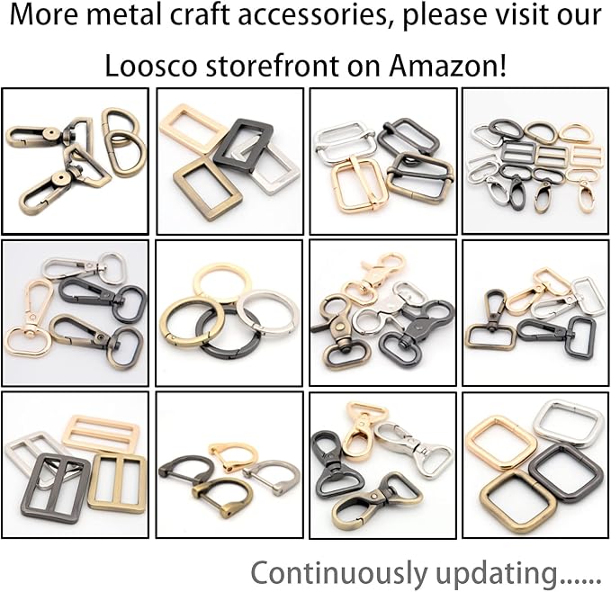 Oval Ring Swivel Lobster Claw Clasps, 5 Set Keychain Clasp Oval Ring Swivel Snap Hooks for Strap Bag Purse Landyard Craft (1 1/4",Brushed Brass)