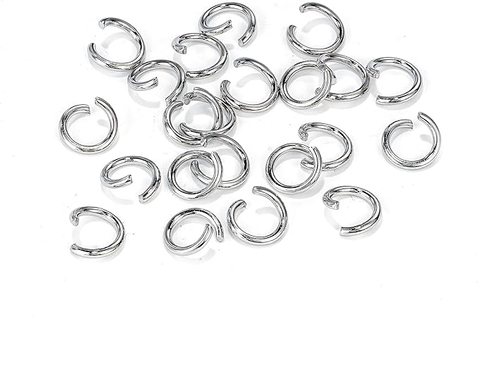 500Pcs 10mm Stainless Steel Open Jump Rings 15 Gauge Metal O Rings Single Loop Connectors for Jewelry Necklaces Bracelet Earrings Keychains Chainmail DIY Making