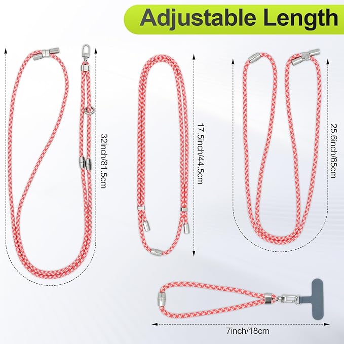 Phone Lanyard & Phone Wrist Strap, 3 in 1 Adjustable Anti Theft Phone Strap for Travel Hiking Cycling Climbing