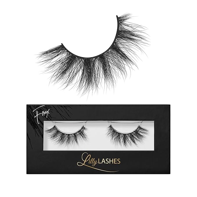 Lilly Lashes 3D Milan Faux Mink Strip Eyelashes, False Eyelashes Dramatic Look, Reusable False Lashes, Fake Lashes Pack, Lash Strips with Luxury Silk Like Fibers, No Lash Glue Included