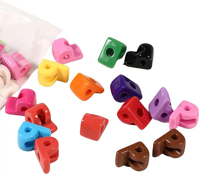 40 PCS Letter Beads 3D Acrylic 21mm x 15mm P Loose for Jewelry Making Bracelet Necklaces Keychain Phone Bag Chain Key Chains(Mixed Color P)