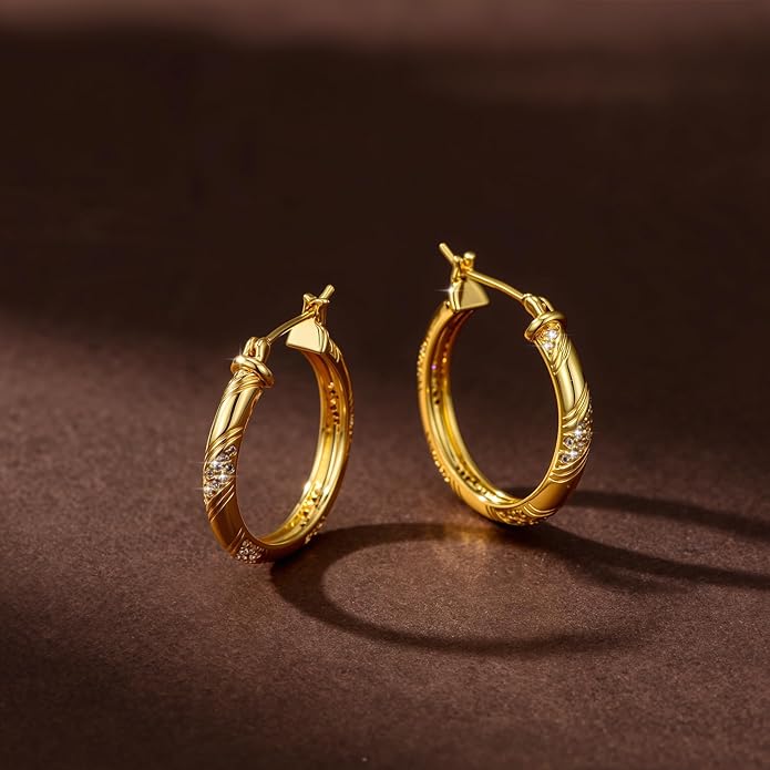 14K Gold Hoop Earrings 14K Gold Earrings for Women 20/25/30/35 Gold Hoop Earrings Jewelry