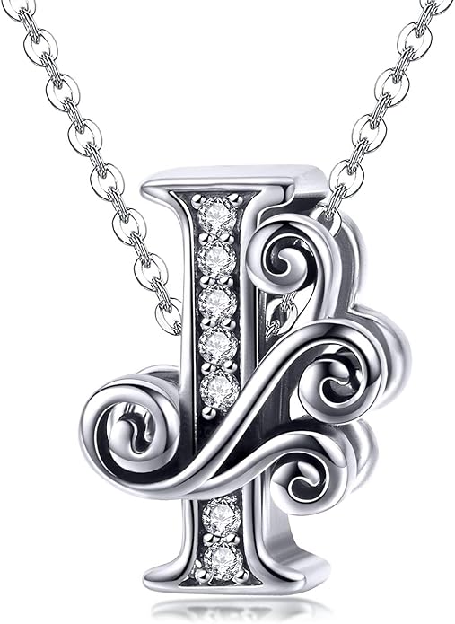 925 Sterling Silver Letter Charms for Pandora Bracelets Alphabet Initial Charms Beads Birthday Christmas Jewelry Gift for Women