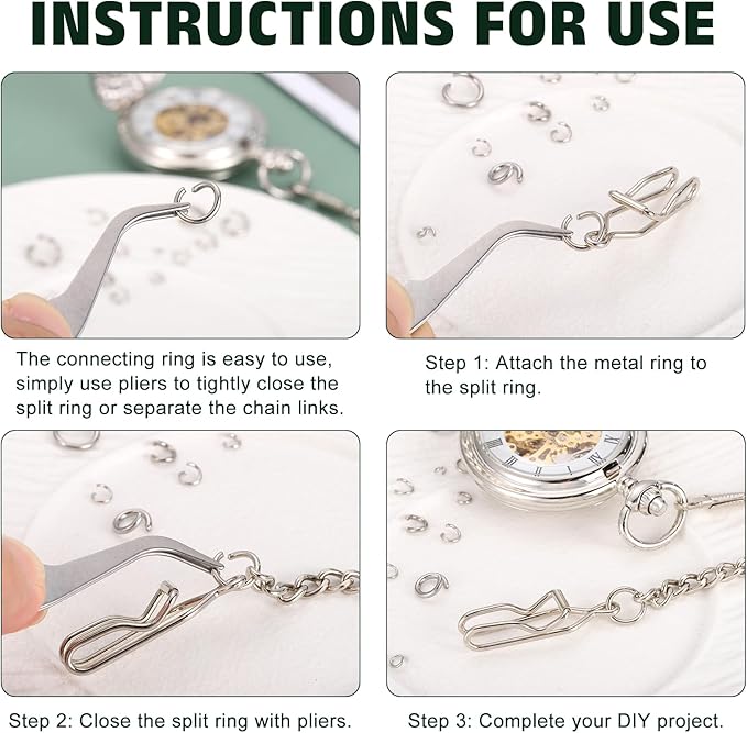 MECCANIXITY Open Jump Rings,5.6mmx8mm 316 Stainless Steel Split O Jump Rings Connector 1.2mm Thick Jewelry Making Supplies for Bracelet Necklace Pendant DIY,Pack of 60