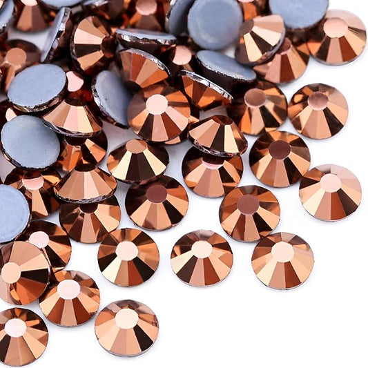 1440pcs Hotfix Rhinestones Flatback Crystal Rhinestones for Crafts Crafting Clothes Shoes DIY Decorations, 4.8mm SS20, Rose Gold