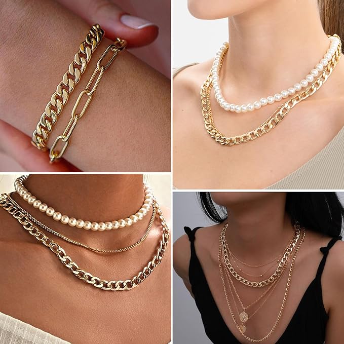 [16.5 FT] 18K Gold Plated Curb Chain for Jewelry Making, 5mm Wide 304 Stainless Steel Cuban Link Chain Roll Bulk for DIY Jewelry Making Craft