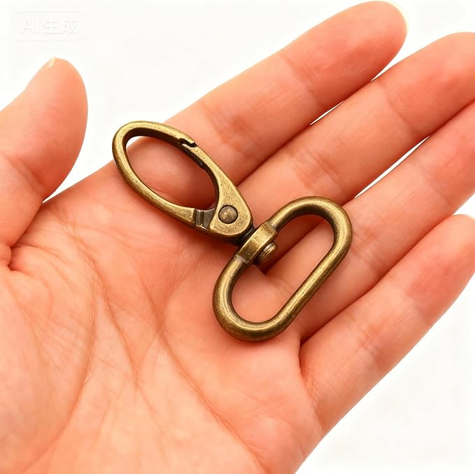 1-1/2 inch Swivel Lobster Claw Clasps 1.5 Inch 15pcs - Heavy Duty Metal Clasps with Secure Lock,Curved Snap Hooks for Bags Jewelry Making Keychains Lanyards & DIY Craft Supplies(AntiqueBronze,1.5inch)