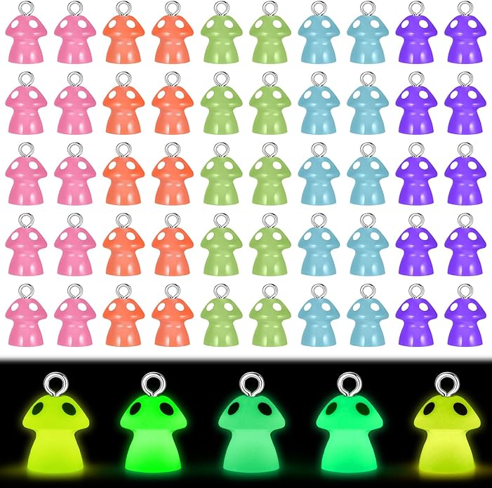 Jetec 50 Pieces Resin Charm Pendant Jewelry Finding Charm DIY Decor Making Resin for Women Bracelet Necklace Earrings Keychain Craft