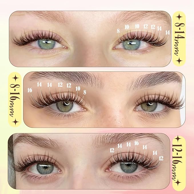 Brown Lash Clusters Wispy Eyelash Clusters Natural Brown Lashes 8-16mm Cluster Eyelash Extensions C Curl Individual Lashes DIY Lash Extension at Home by Yawamica