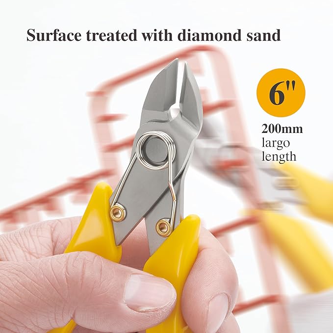 KATA 6 Inch Stainless Steel Wire Cutter, Heavy Duty Side Cutter, Flush Cutters, Micro Cutter Sprue Cutting Pliers for Cutting Electronics, Jewelry Making, Metal Wire, Crafting