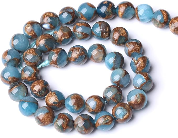 4MM 88PCS Lake Blue Cloisonne Craft Spacer Loose Beads for Jewelry Making DIY Bracelet