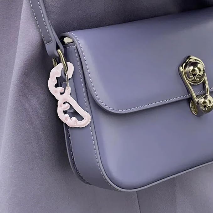 Wing/Star Shape Carabiner Hook Clips Lovely Phone Pendant Charm Acrylic Buckle Keychain For Backpack Handbag Gifts Outdoor Keyring Hook
