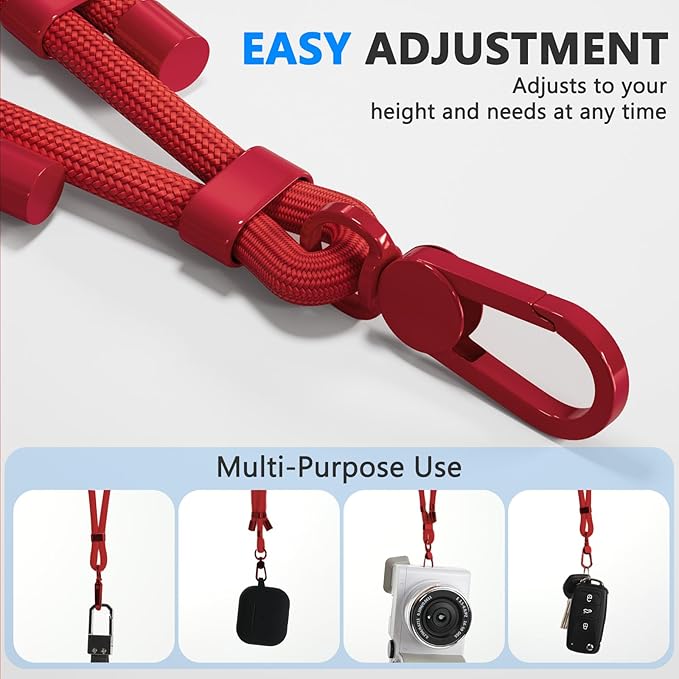 4 Pack Phone Lanyard & Wrist Strap, Cell Phone Lanyard for Around The Neck Adjustable Phone Strap for Most Smartphones