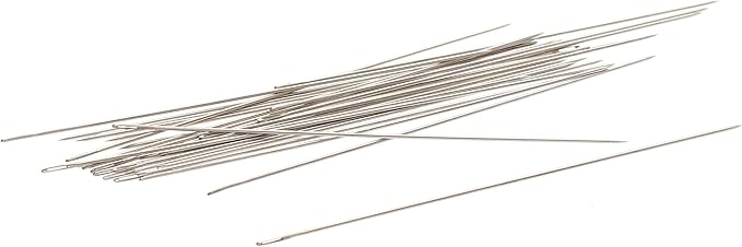 The Beadsmith English Beading Needles, Size 10, 4 Needles per Card, Made in England, Use for Loom Weaving Beadwork, Off-Loom Stitching and Jewelry Making with Seed Beads