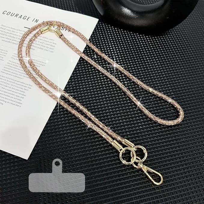 2Pcs Phone Crossbody Lanyard and Wrist Strap, Universal Cell Phone Lanyard Strap with 2Tether Tab