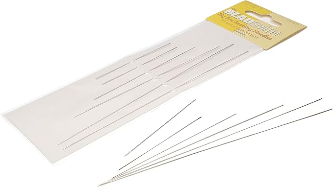 The Beadsmith Big Eye Beading Needles, Assortment Pack, 6 per Card, Sharp Points, Use for General Sewing, Weaving and Embroidery, Very Easy to Thread