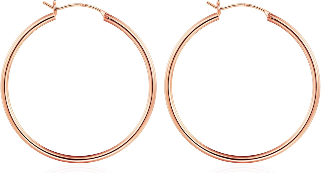 M MOOHAM 14K-Gold-Plated Hoop Earrings for Women - Hypoallergenic 14K Gold 925 Sterling silver-plated Post Sensitive Ears Nickel Free Hoops Earrings Set for Women Jewelry Lightweight 13-60mm