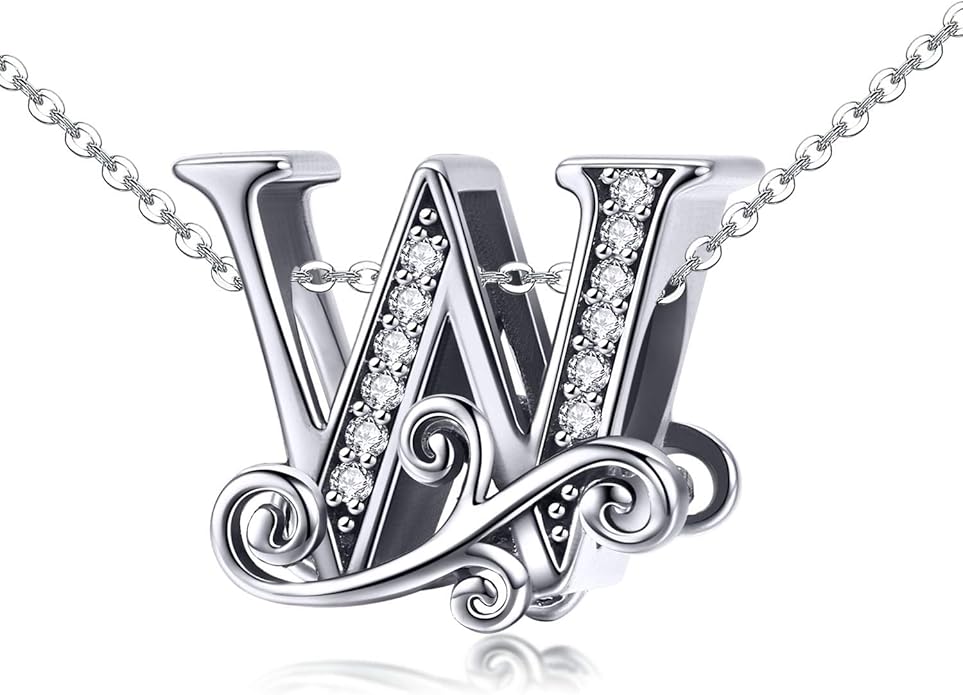 925 Sterling Silver Letter Charms for Pandora Bracelets Alphabet Initial Charms Beads Birthday Christmas Jewelry Gift for Women