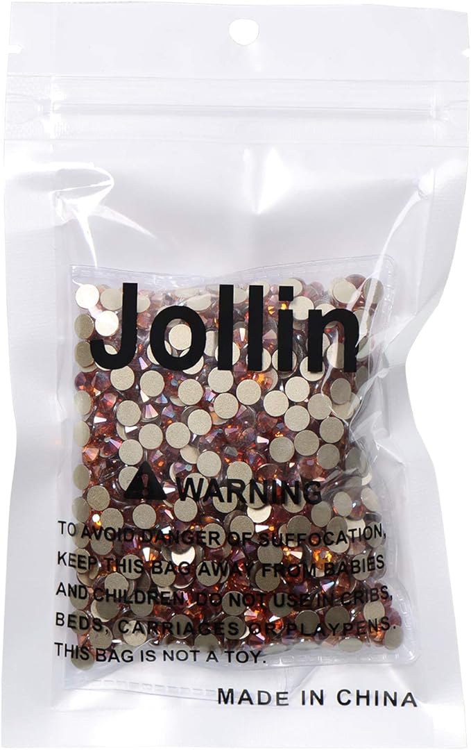 1440 Pieces Flatback Rhinestones Glue Fix Crystal Glass Diamantes Gems for Crafting Nail Art Crafts Decorations Clothes Shoes 4.8 mm (ss20, Amber)