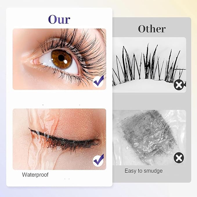 Zkyo Steel Tube Eyelash Primer, Eyelash Primer,Small Steel Tube Mascara,Waterproof Long-Lasting 3D Curling Eyelash With No Flaking, Sweat-Proof, Lengthening, Quick-Drying And Reuse (Black 2PC)
