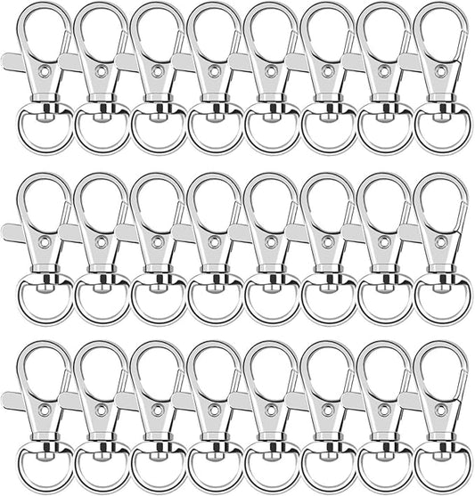 60Pcs Key Chain Clip Hooks Swivel Clasps Lanyard Snap Hook Lobster Claw Clasp for Keychain DIY Jewelry Crafts