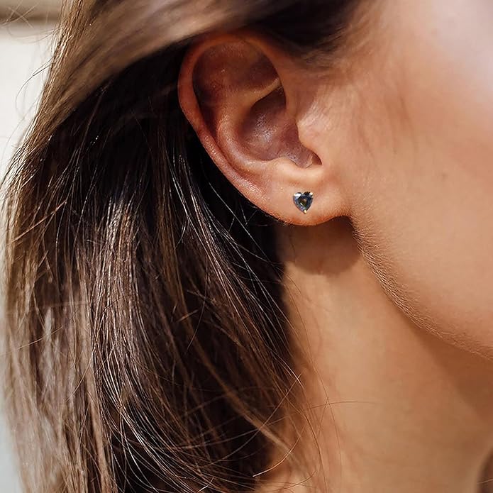 FANCIME 14k Solid Yellow Gold Stud Earrings Gemstone Prong Cluster Stud Earrings Fine Jewelry Gifts for Her Mom Women Wife