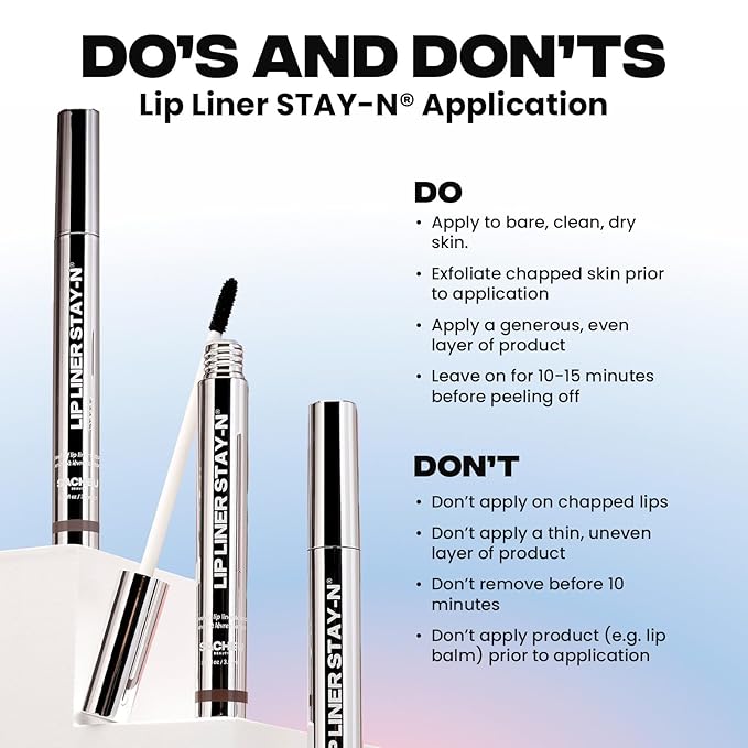 Sacheu Lip Liner STAY-N Peel Off Lip Stain — Long Lasting Waterproof Lip Tint with Hyaluronic Acid & Vitamin E — Transfer Proof Matte Finish, Vegan & Cruelty-Free (p-INKED)
