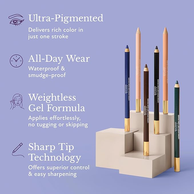 Westmore Beauty Lasting Effects Soft Glide Eyeliner – Waterproof & Smudge-Proof Precision Eyeliner Pencil – Long-Lasting Gel Formula for Easy Sharpening – Deep Emerald, 0.042 oz
