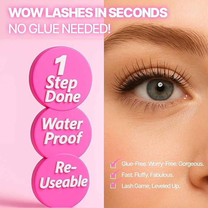 CLIONE PRIME Korean Self Adhesive Lash Clusters Classic Look No Glue Press On Pre Bond Lash Clusters Fluffy Self Adhesive False Eyelashes No Glue Needed Reusable Wispy Eyelash Extensions