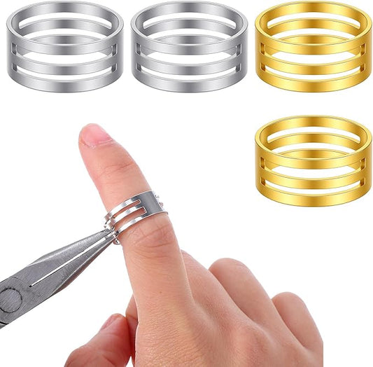 4PCS Jump Ring Opener Tool- Jump Ring Maker & Chainmail Joe Ring Bender - Stainless Steel Split Rings for Jewelry Making - Jewelry Tools & Bottle Opener Rings Holder