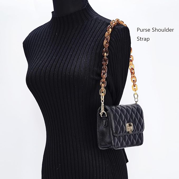 Cute Acrylic Purse Strap Bag Chain Handle Replacement Handbag Crossbody Shoulder Strap Accessory