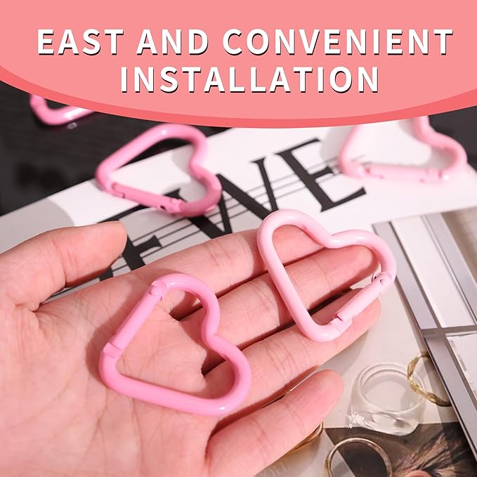 6Pack Carabiners Hook Clips Camping Accessories,Versatile Aluminum Key Holder for Outdoor Travel and Daily