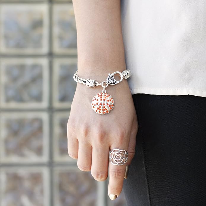 Inspired Silver - Silver Customized Charm Bracelet with Cubic Zirconia Jewelry
