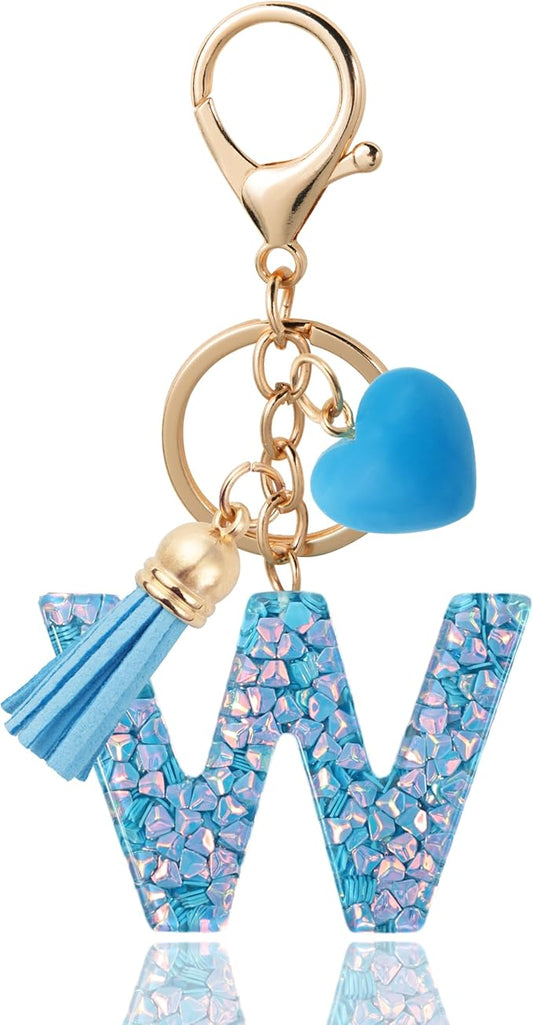 Alphabet Initial Letter Keychain Cute Heart Resin - Letter Keychain for Backpack Charms - Initial Keychains for Women