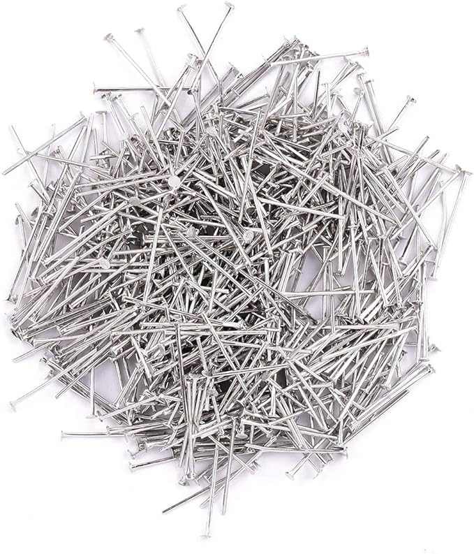 Head Pins Platinum for DIY Jewelry Making 20mm 500pcs