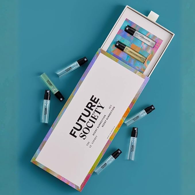 Future Society Fragrance Discovery Set - Luxury 6 Piece Perfume Sample Set - Travel Size Eau de Parfum Collection - Mini Fragrance Samples - Clean & Modern Unisex Perfumes - 2ml Each