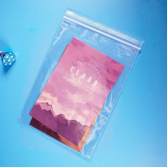 APQ Clear Plastic Reclosable Zipper Bags, 8 x 10 Inches. Pack of 1000 Reclosable Plastic Bags with Zipper Closure. 2 Mil Plastic Jewelry Bags. Waterproof Reclosable Zip Bags for Industrial Use
