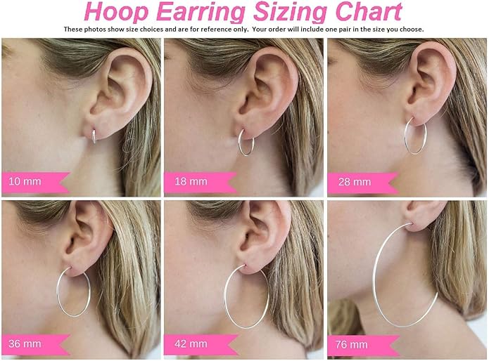 14K Yellow Gold Continuous Endless Hoop Earrings (2mm Tube)