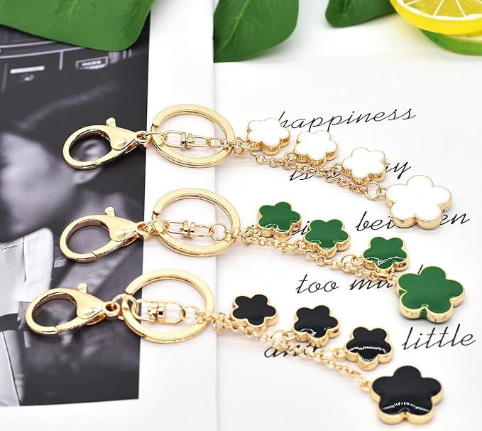 Keychains for Womens, Bag Charm Flowers Car Key Chain Key Ring Pendant for Purse, Handbag Bag Decoration