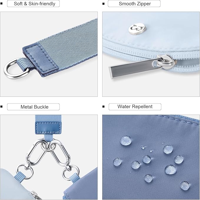 Babysun Mini Zip Around Dual Pouch Wristlet With 2 Straps Wristlet Keychain Wallet for Women Coin Purse Small Cute for Teen Girl